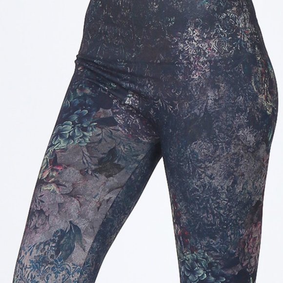 M. Rene Abstract Floral Print Leggings - Picture 3 of 7